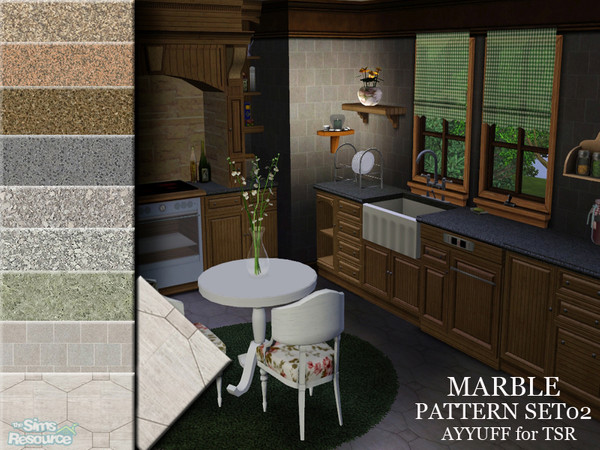 Sims 3 — Marble Pattern Set 02 by ayyuff — marble patterns...