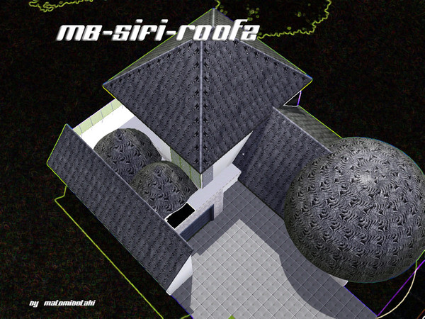 Sims 3 — MB-SiFi-Roof2 by matomibotaki — MB-SiFi-Roof2, futuristic roof with strucctural pattern by matomibotaki.