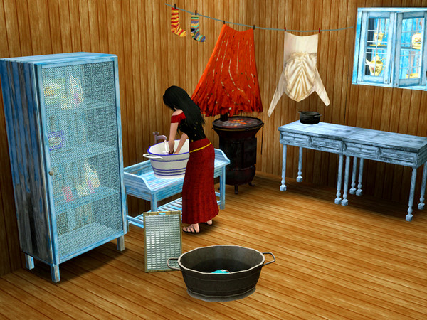 Sims 3 — Travellers Kitchen by ShinoKCR — Set was made for the Inspiration Issue 2 includes a counter, 2 cabinets,