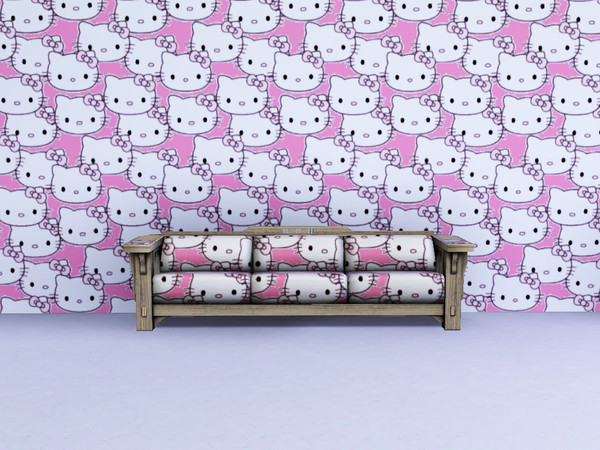 Sims 3 — Hello kitty v.1 by darkfairy2 — Hello kitty faces in a recolorable pink background.