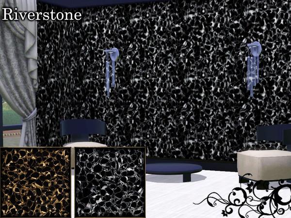 Sims 3 — Riverstone by kisss_me2 — This set includes 2 riverstone pattern.