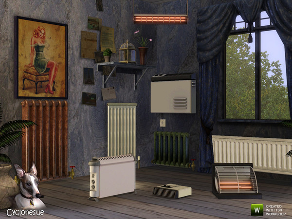 Sims 3 — Climate Set 2 - Heating by Cyclonesue — More dead-as-doornail appliances to clutter Sim homes. None of them