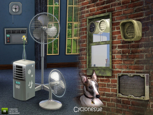 Sims 3 — Climate Set 1 - Cooling by Cyclonesue — The first of two sets for heating and cooling decor objects. This is the