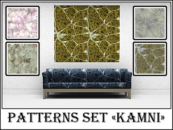 Sims 3 — Patterns set Kamni by Markesha — Patterns set Kamni Recolorable Palettes: 1