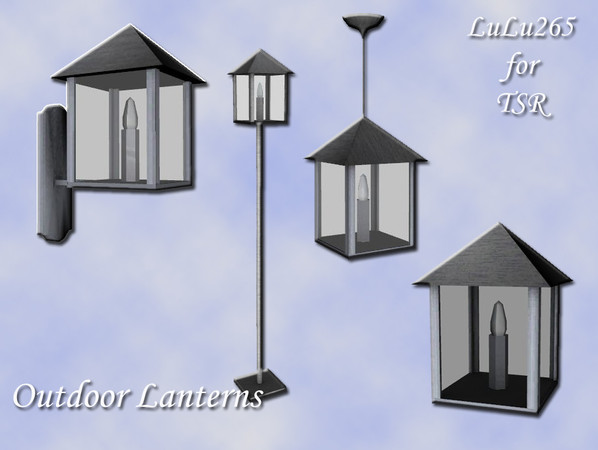 Sims 3 — Outdoor Dining Lantern Set  by Lulu265 — A matching set of lamps to match my outdoor dining sets . Fully