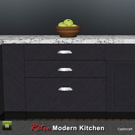 Sims 3 — Retro Kitchen Counter by Cashcraft — Modern retro kitchen counter. Created for TSR.