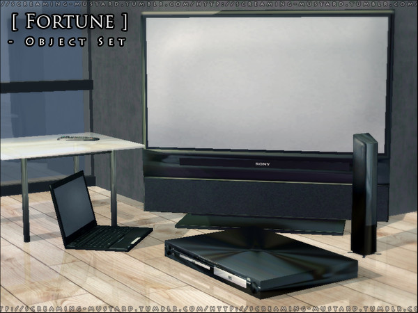 Sims 2 — [ Fortune ] - Object Set by Screaming_Mustard — A new set of modern entertainment.