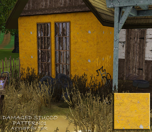 Sims 3 — Damaged Stucco Pattern01 by ayyuff — Damaged Stucco Pattern01
