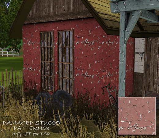 Sims 3 — Damaged Stucco Pattern03 by ayyuff — Damaged Stucco Pattern03