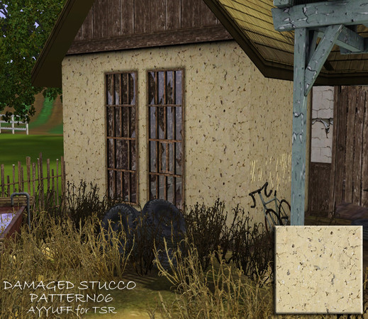 Sims 3 — Damaged Stucco Pattern06 by ayyuff — Damaged Stucco Pattern06