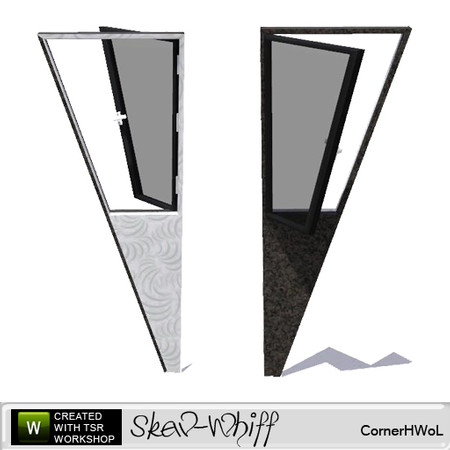 Sims 3 — Skew-Whiff - Corner HalfWindowOpenLeft by BuffSumm — Created by BuffyASummer (BuffSum) @ TSR Part of the