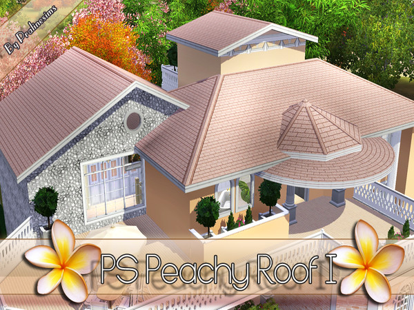 Sims 3 — PS Peachy Roof I by Pralinesims — By Pralinesims