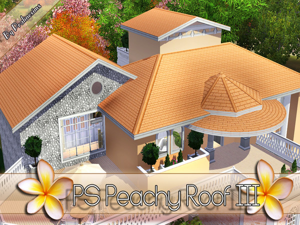 Sims 3 — PS Peachy Roof III by Pralinesims — By Pralinesims