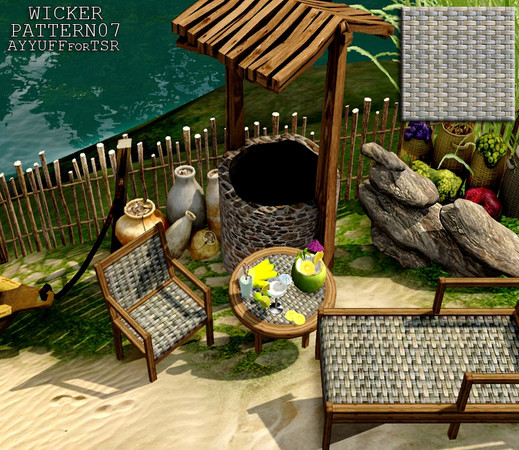 Sims 3 — Wicker Pattern07 by ayyuff — Wicker Pattern07