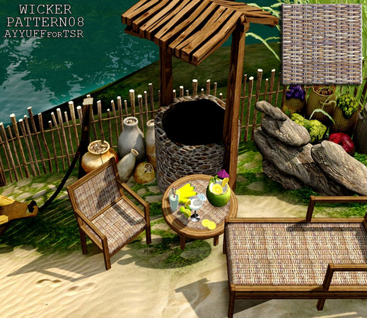 Sims 3 — Wicker Pattern08 by ayyuff — Wicker Pattern08