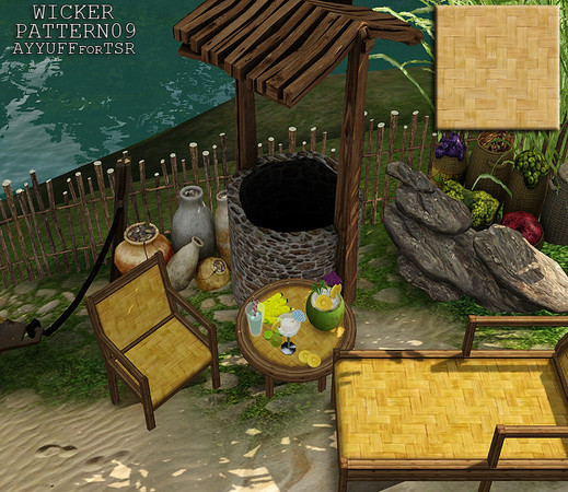 Sims 3 — Wicker Pattern09 by ayyuff — Wicker Pattern09