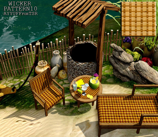 Sims 3 — Wicker Pattern10 by ayyuff — Wicker Pattern10