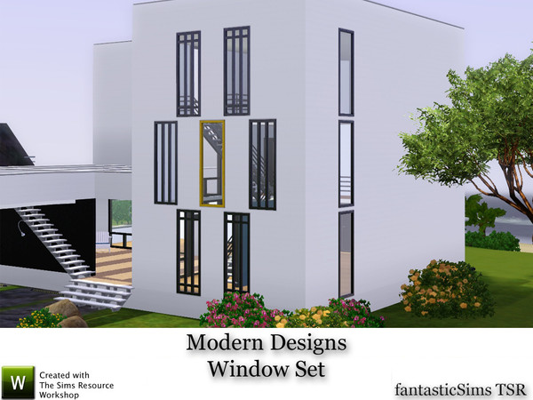 Sims 3 — Modern Designs Window Set by fantasticSims — Set of three modern and stylish long windows.