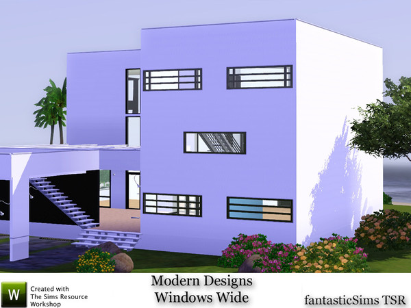 Sims 3 — Modern Designs Window Wide Set by fantasticSims — Modern set of windows designed to match The Modern Desings