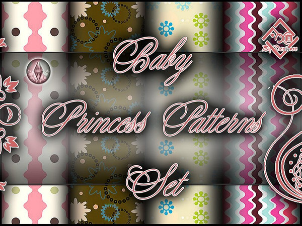 Sims 3 — Baby Princess Patterns Set by Devirose — Delicious patterns to decorate the rooms of adolescents, children and