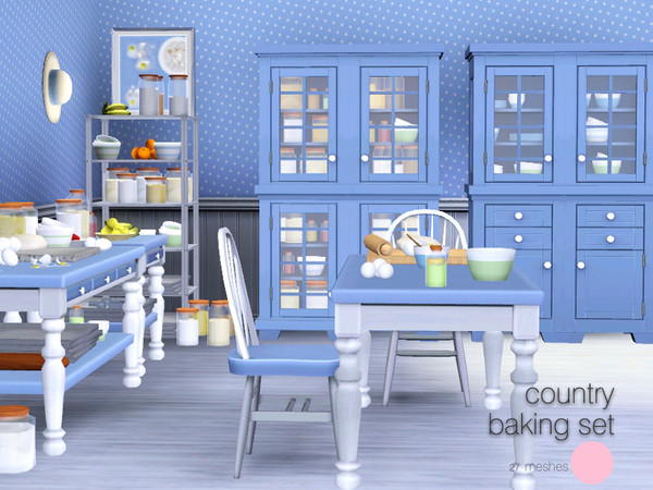 Sims 3 — Country Baking Set by DOT — Country Baking Set. Classic Country Design feel, for Indoor Living Areas. 27 Meshes.