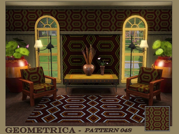Sims 3 — Geometrica-Pattern 04S by allison731 — by allison731-This pattern is part of the Geometrica set.Smaller version