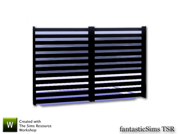 Sims 3 — Modern Designs Horizontal Half Gate by fantasticSims — Modern Designs Horizontal Half Gate Gate is designed to
