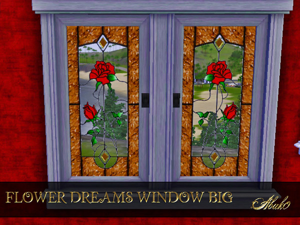 Sims 3 — FLOWER DREAMS WINDOW BIG by abuk0 — FLOWER DREAMS WINDOW BIG by abuk0