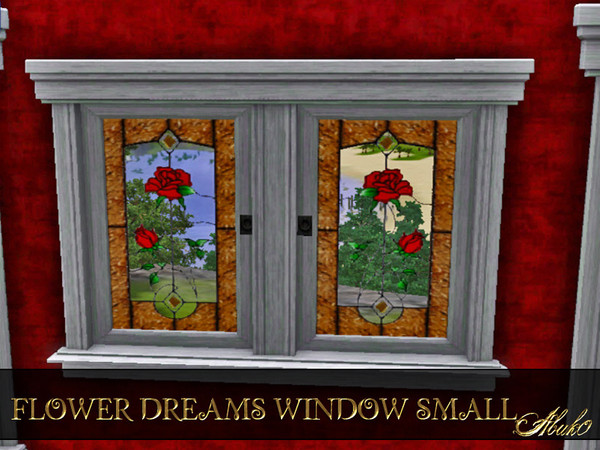 Sims 3 — FLOWER DREAMS WINDOW SMALL by abuk0 — FLOWER DREAMS WINDOW SMALL by abuk0