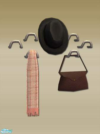 Sims 2 — Modern Hall Coat Hanger - Decorative Mesh by Shakeshaft — A Hallway Set to create a modern style first