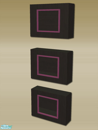 Sims 2 — Modern Hall Wall Box Shelves - Mesh by Shakeshaft — A Hallway Set to create a modern style first impression when
