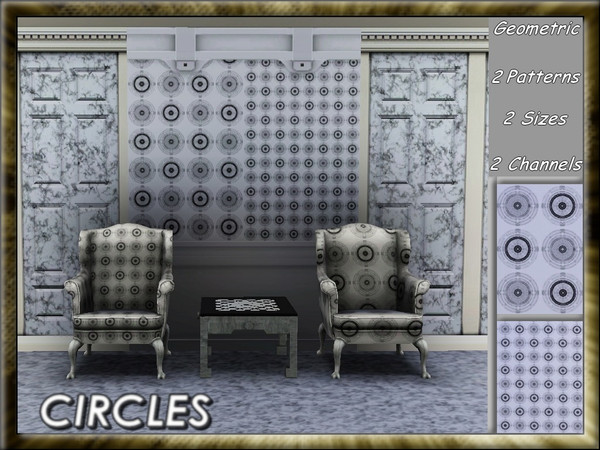 Sims 3 — Circles by allison731 — This set includes two patterns with same texture in different sizes. For this set I made