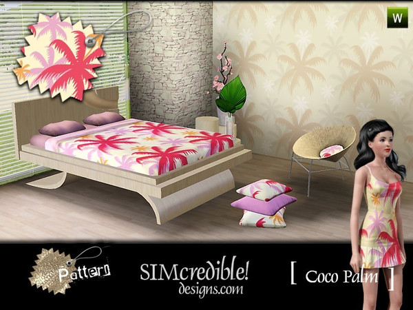 Sims 3 — Coco Palm Pattern by SIMcredible! — by SIMcredibledesigns.com