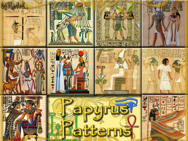 Sims 3 — Papyrus Patterns Set by murfeel — I am watching Elizabeth Taylor's Cleopatra as I type this, what may be my last