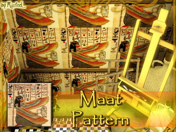 Sims 3 — Maat (Wings) Pattern by murfeel — Wings are the ancient Egyptian symbol of protection, mostly because of the