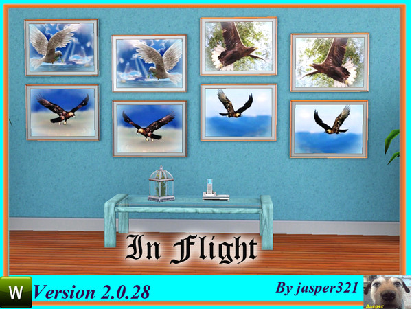 Sims 3 — In Flight by jasper321 — A set o matchingf paintings of birds in flight