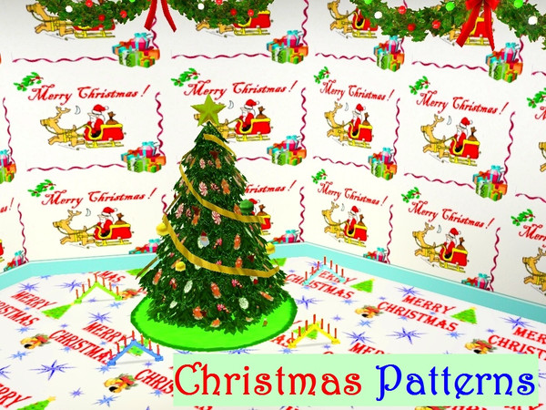 Sims 3 — Merry Christmas Patterns set by torija07092 — Merry Christmas TSR members !
