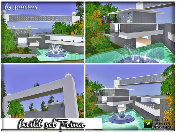 Sims 3 — build set trina by jomsims — in this set. A light ball giant. A light ball smaller. a plateau deco ball you put