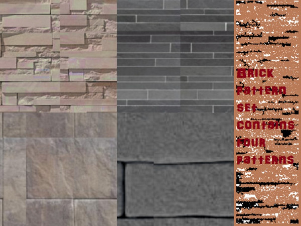 Sims 3 — Brick set by danioontje2 — Your simmies will absolutely love this simple pattern, you can use it in every kind
