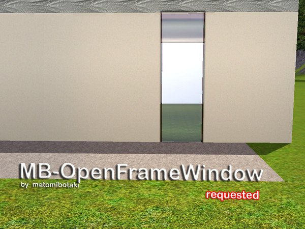 Sims 3 — MB-OpenFrameWindow by matomibotaki — MB-OpenFrameWindow, as a request a window with an very small frame,