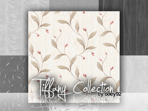Sims 3 — Tiffany Platinum by Odey92 — An elegant floral trail featuring spring buds, combined with leaves embossed with