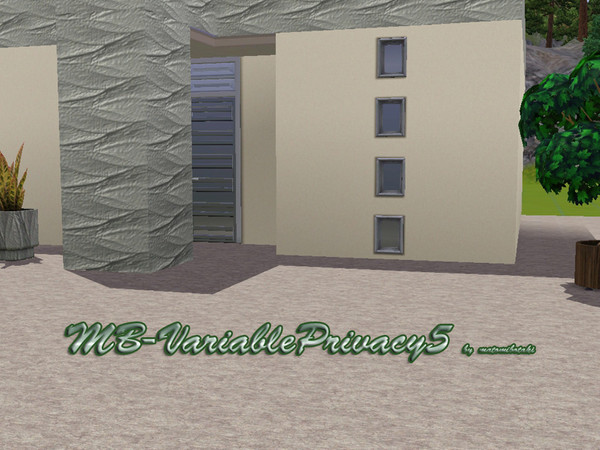 Sims 3 — MB-VariablePrivacy5 by matomibotaki — MB-VariablePrivacy5, 4 small and short windows, new mesh by matomibotaki,