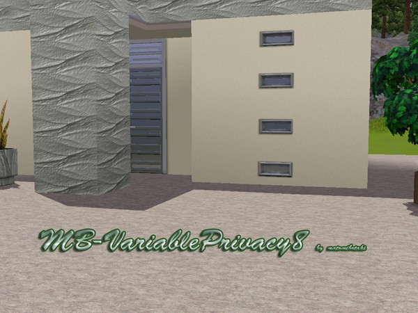 Sims 3 — MB-VariablePrivacy8 by matomibotaki — MB-VariablePrivacy8, 4 small windows in a line and 3x1 high new window