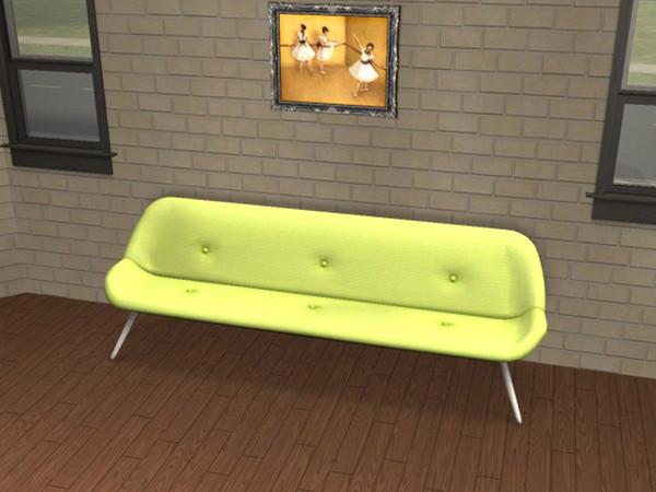 Sims 2 — uper Settee Lime by portiapudding — Twelve recolours of the Super Settee from the Pets EP. These are basic
