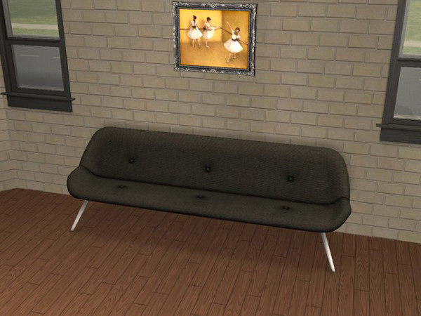 Sims 2 — Super Settee Black by portiapudding — Twelve recolours of the Super Settee from the Pets EP. These are basic