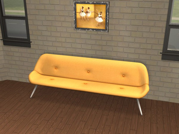 Sims 2 — Super Settee Orange by portiapudding — Twelve recolours of the Super Settee from the Pets EP. These are basic