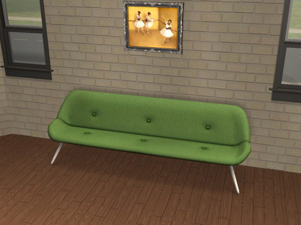 Sims 2 — Super Settee Green by portiapudding — Twelve recolours of the Super Settee from the Pets EP. These are basic