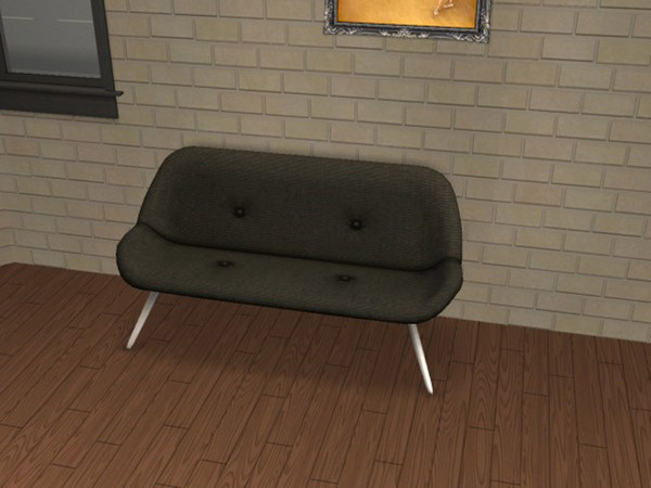 Sims 2 — Atomicles Black by portiapudding — Twelve recolours of the Atomicles Loveseat from the Pets EP. These are basic