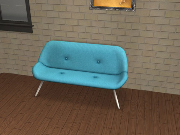 Sims 2 — Atomicles Blue by portiapudding — Twelve recolours of the Atomicles Loveseat from the Pets EP. These are basic