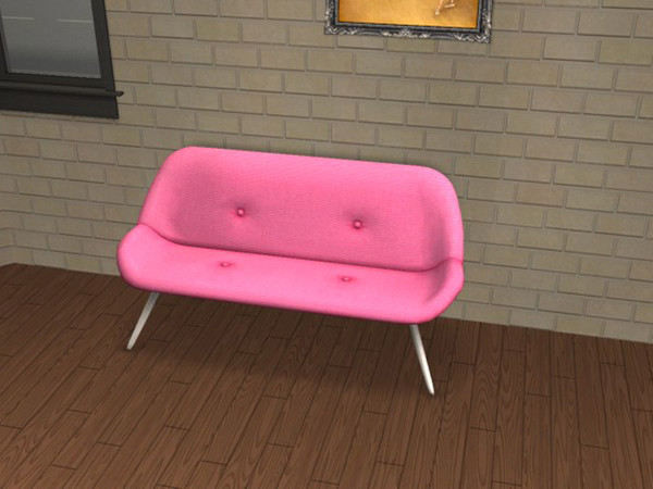 Sims 2 — Atomicles Dark Pink by portiapudding — Twelve recolours of the Atomicles Loveseat from the Pets EP. These are